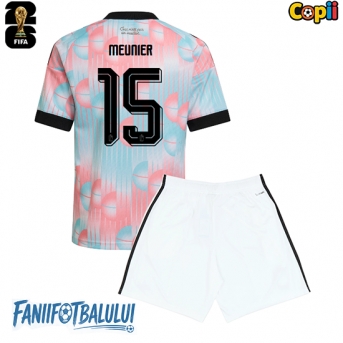 Belgia Thomas Meunier #15 Echipament de Fotbal Replică Mondial 2026 Copii Deplasare (+ Șorturi)